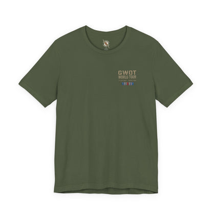 K-Factor Supply Co GWOT World Tour (Back Print) T-Shirt Military Green / S