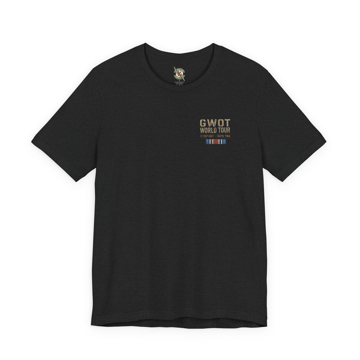 K-Factor Supply Co GWOT World Tour (Back Print) T-Shirt Solid Black Blend / S
