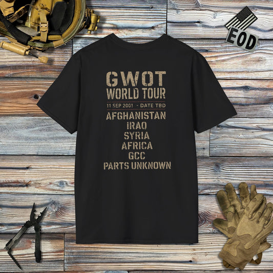 K-Factor Supply Co GWOT World Tour Mk 1 [Back Print] (B+T) T-Shirt