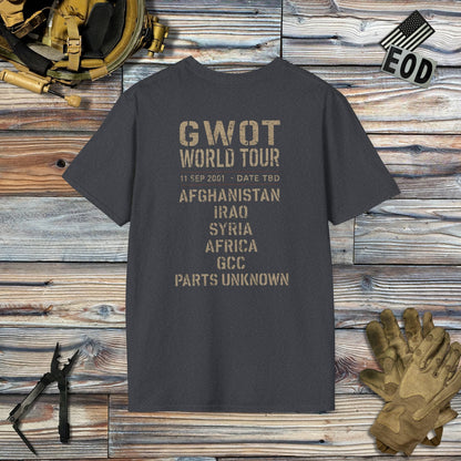 K-Factor Supply Co GWOT World Tour Mk 1 [Back Print] (B+T) T-Shirt