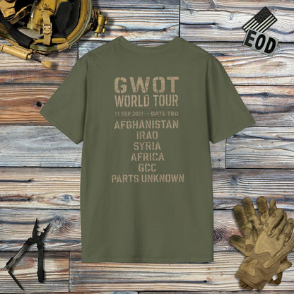 K-Factor Supply Co GWOT World Tour Mk 1 [Back Print] (B+T) T-Shirt