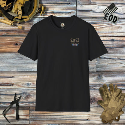 K-Factor Supply Co GWOT World Tour Mk 1 [Back Print] (B+T) T-Shirt 2XL / Black