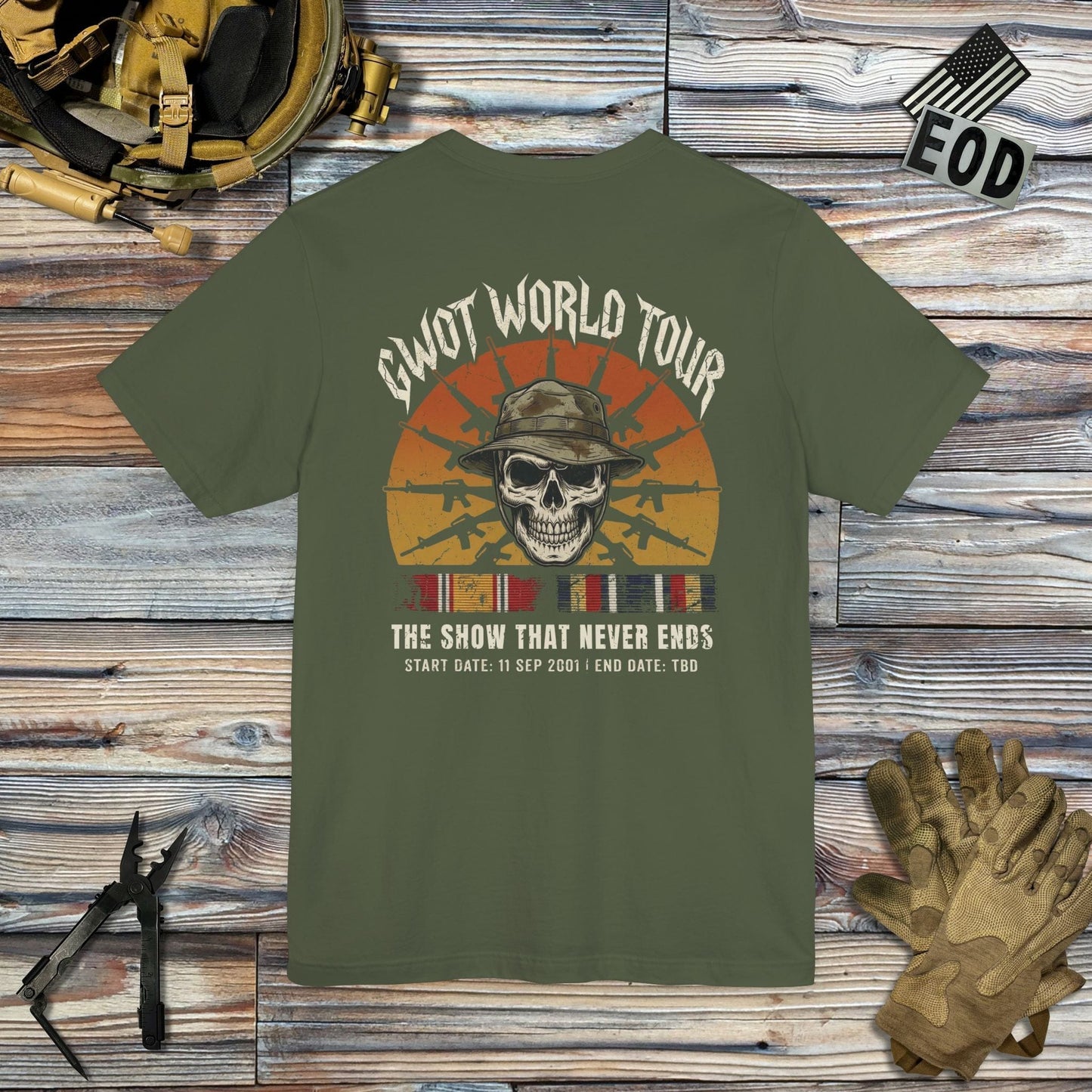 K-Factor Supply Co GWOT World Tour Mk 2 (Back Print) T-Shirt