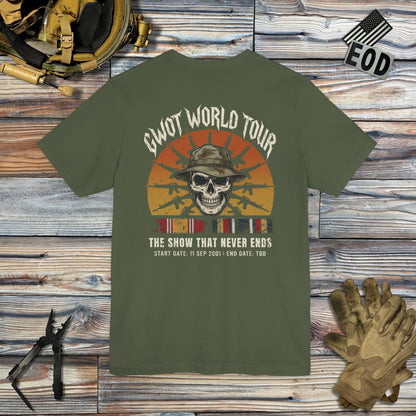 K-Factor Supply Co GWOT World Tour Mk 2 (Back Print) T-Shirt