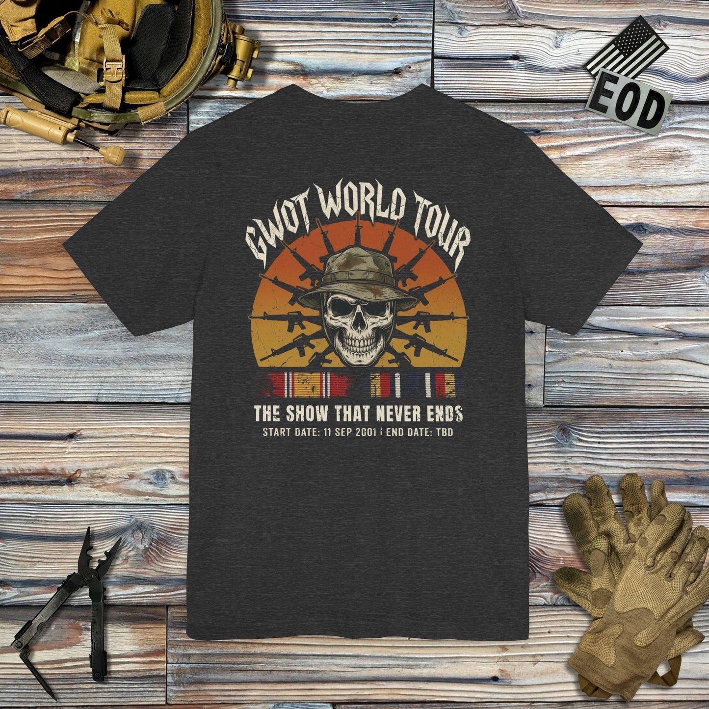 K-Factor Supply Co GWOT World Tour Mk 2 (Back Print) T-Shirt