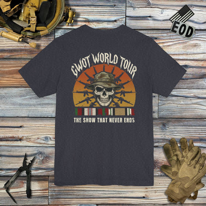 K-Factor Supply Co GWOT World Tour Mk 2 Mod 1 (ACM/ICM) [Back Print] T-Shirt