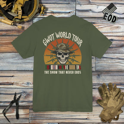 K-Factor Supply Co GWOT World Tour Mk 2 Mod 1 (ACM/ICM) [Back Print] T-Shirt