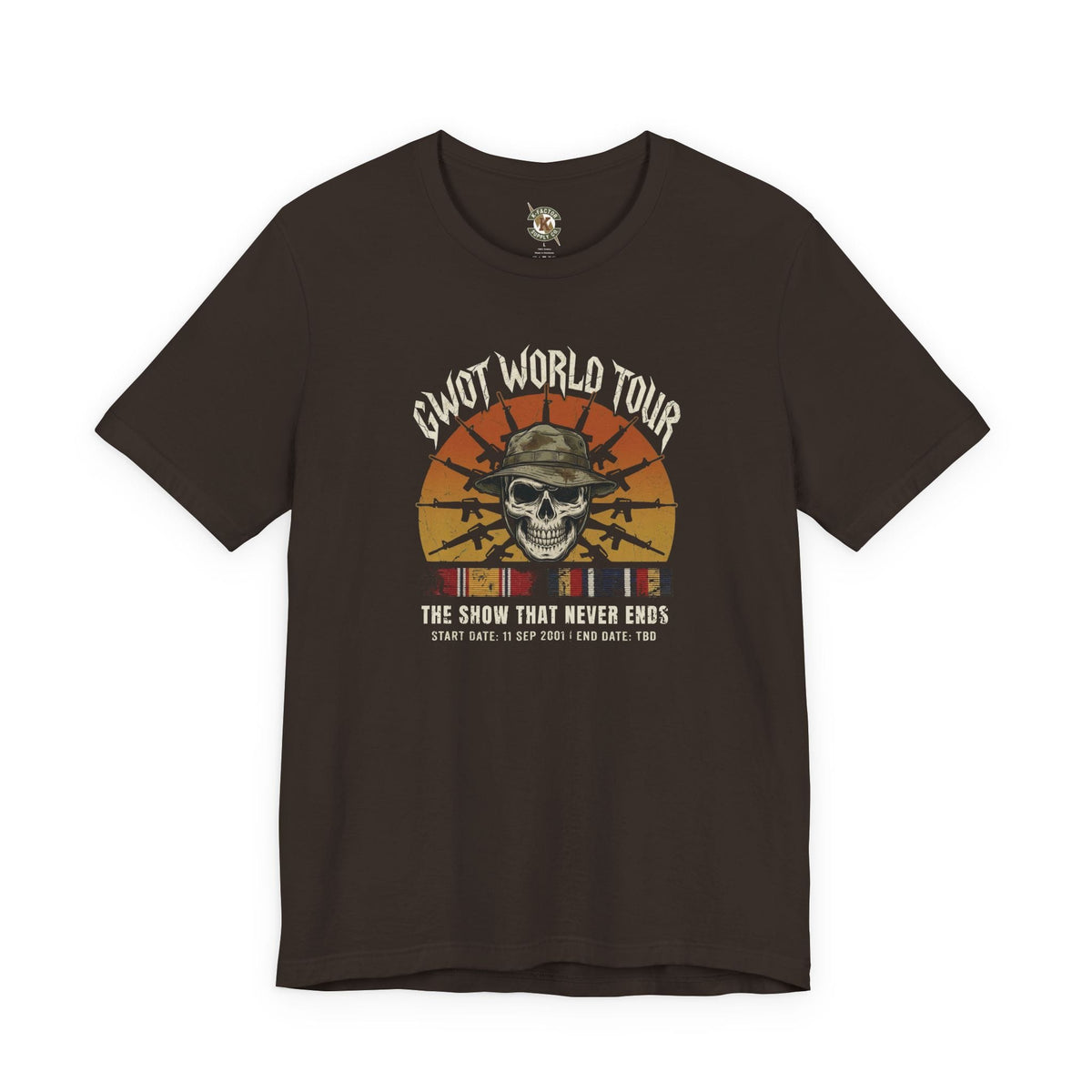 K-Factor Supply Co GWOT World Tour Mk 2 T-Shirt Brown / S
