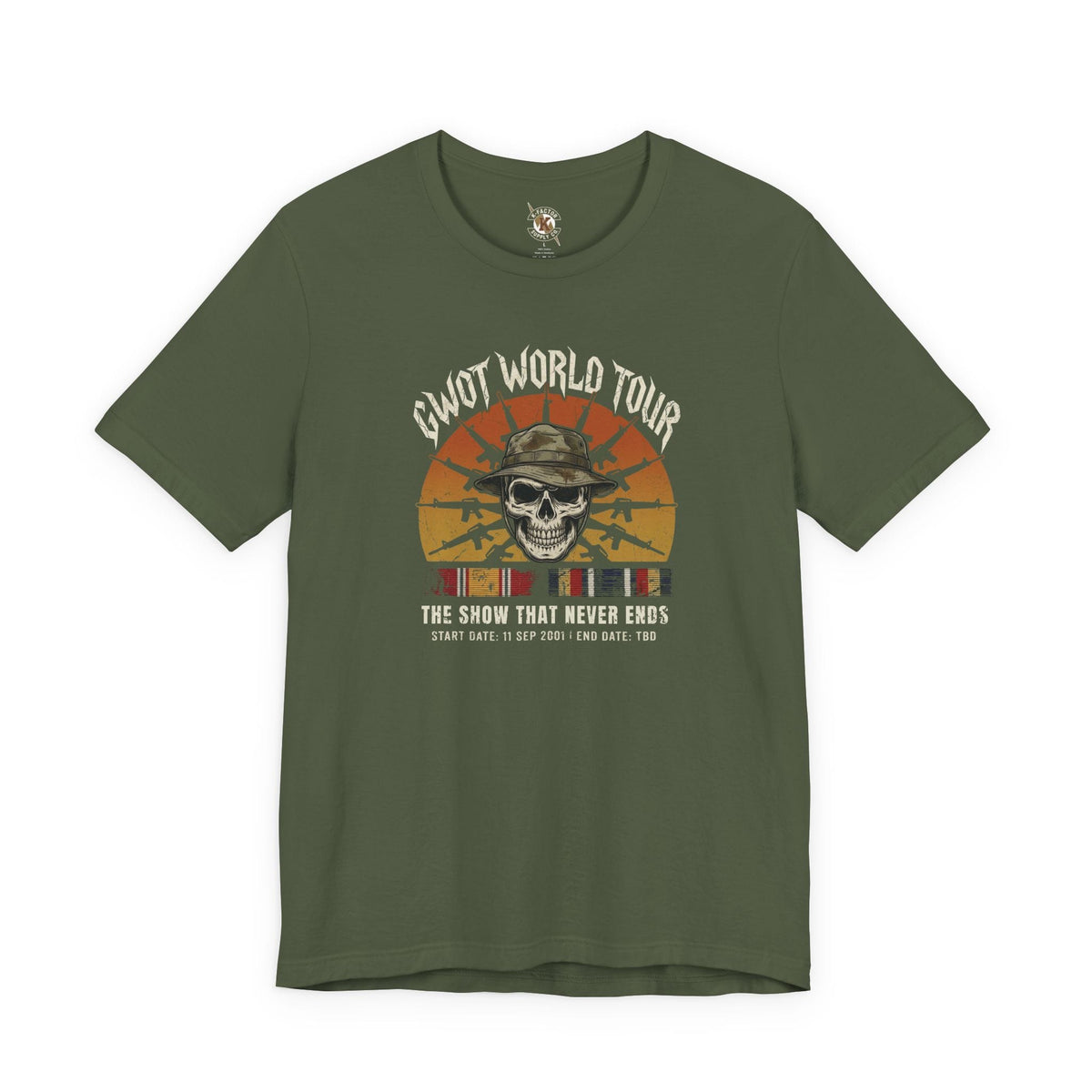 K-Factor Supply Co GWOT World Tour Mk 2 T-Shirt Military Green / S