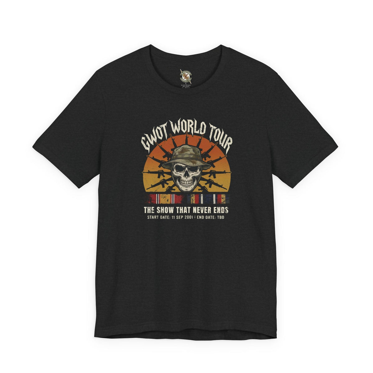 K-Factor Supply Co GWOT World Tour Mk 2 T-Shirt Solid Black Blend / S