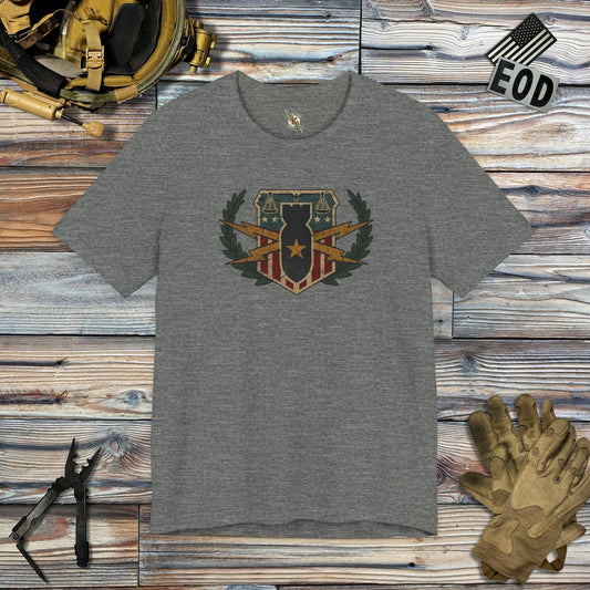 K-Factor Supply Co HDS/PBST Vintage Senior Badge T-Shirt Deep Heather / S