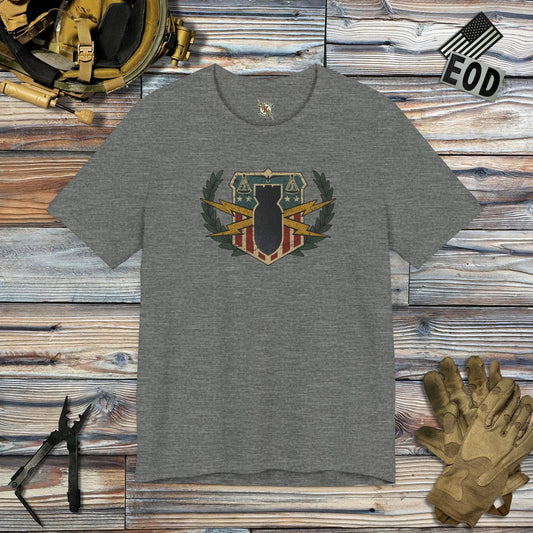 K-Factor Supply Co HDS/PSBT Vintage Senior Badge T-Shirt Deep Heather / S