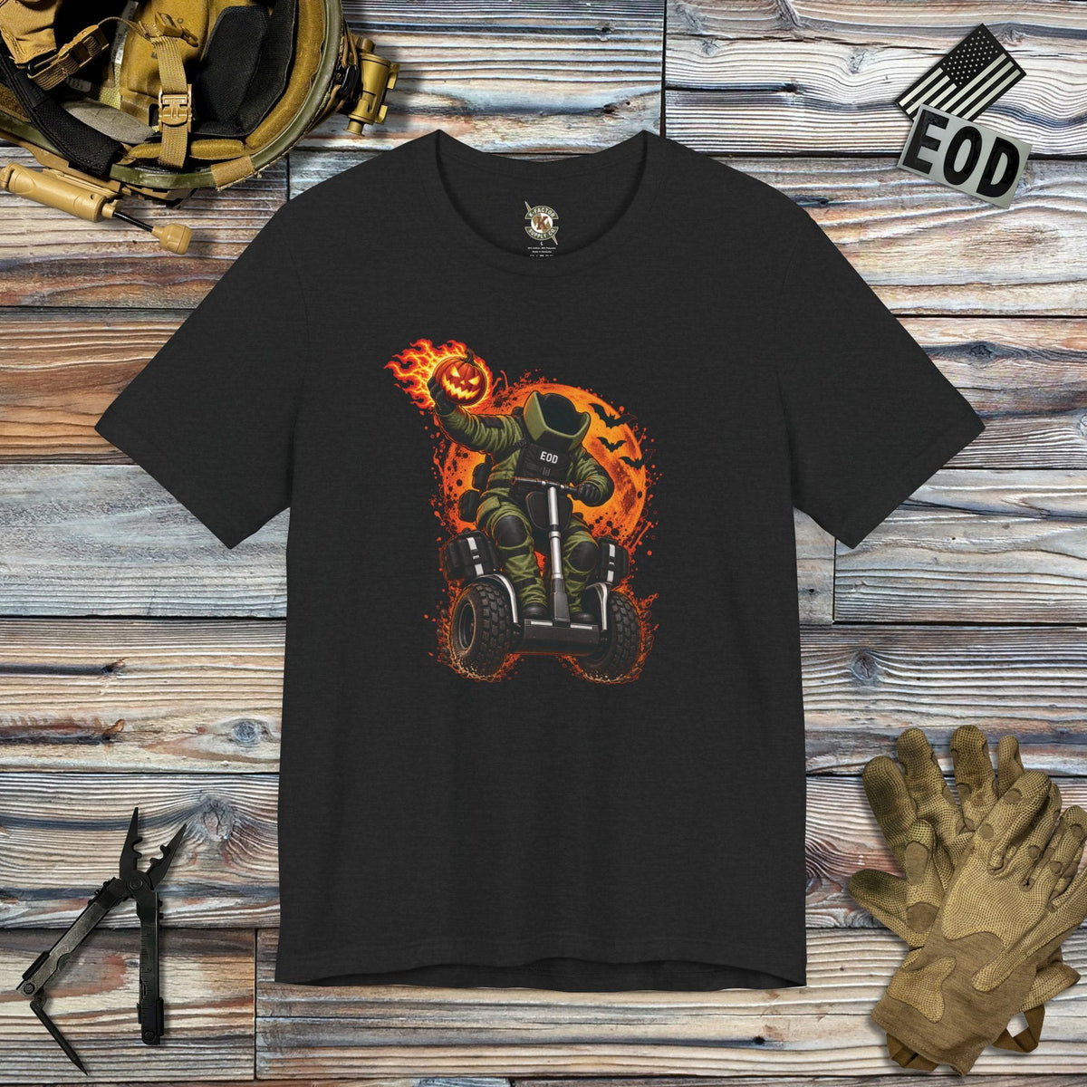K-Factor Supply Co Headless Tech-man T-Shirt Solid Black Blend / S