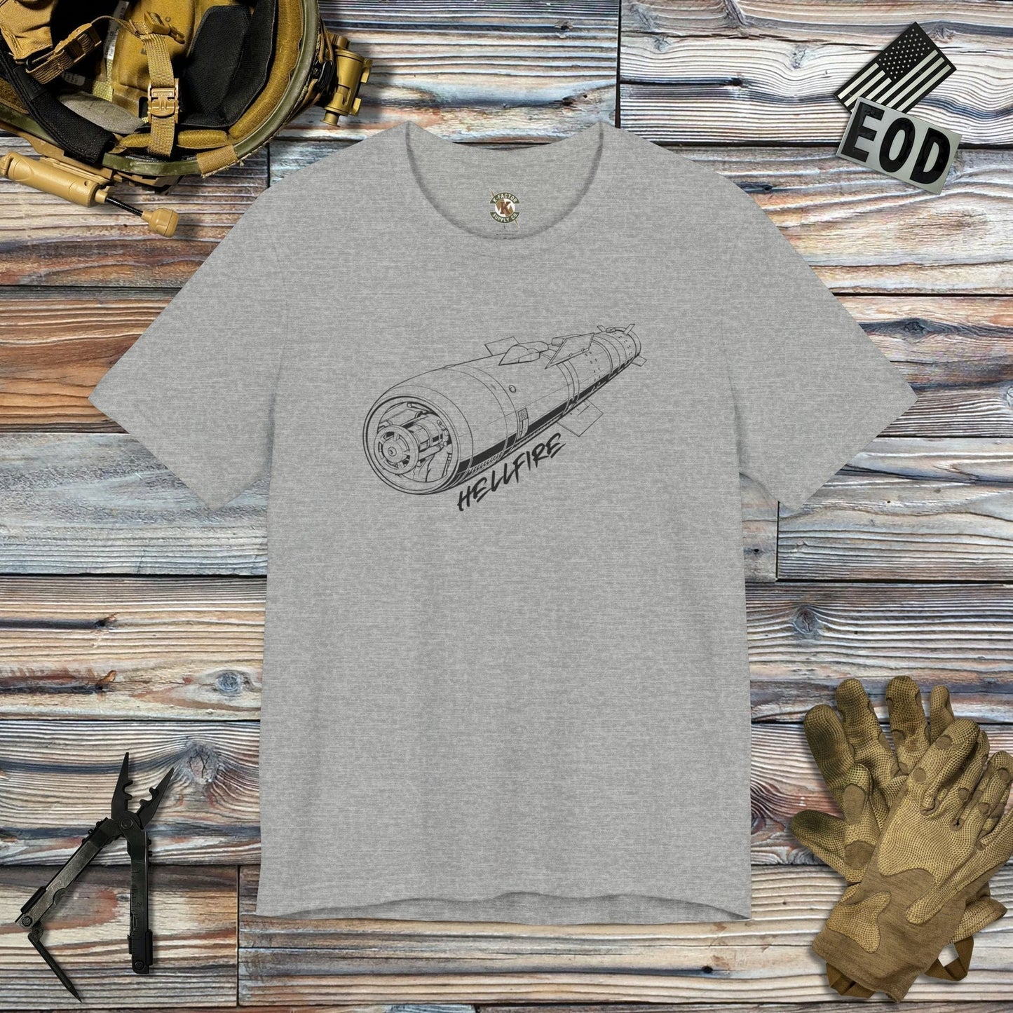 K-Factor Supply Co Hellfire T-Shirt Athletic Heather / S