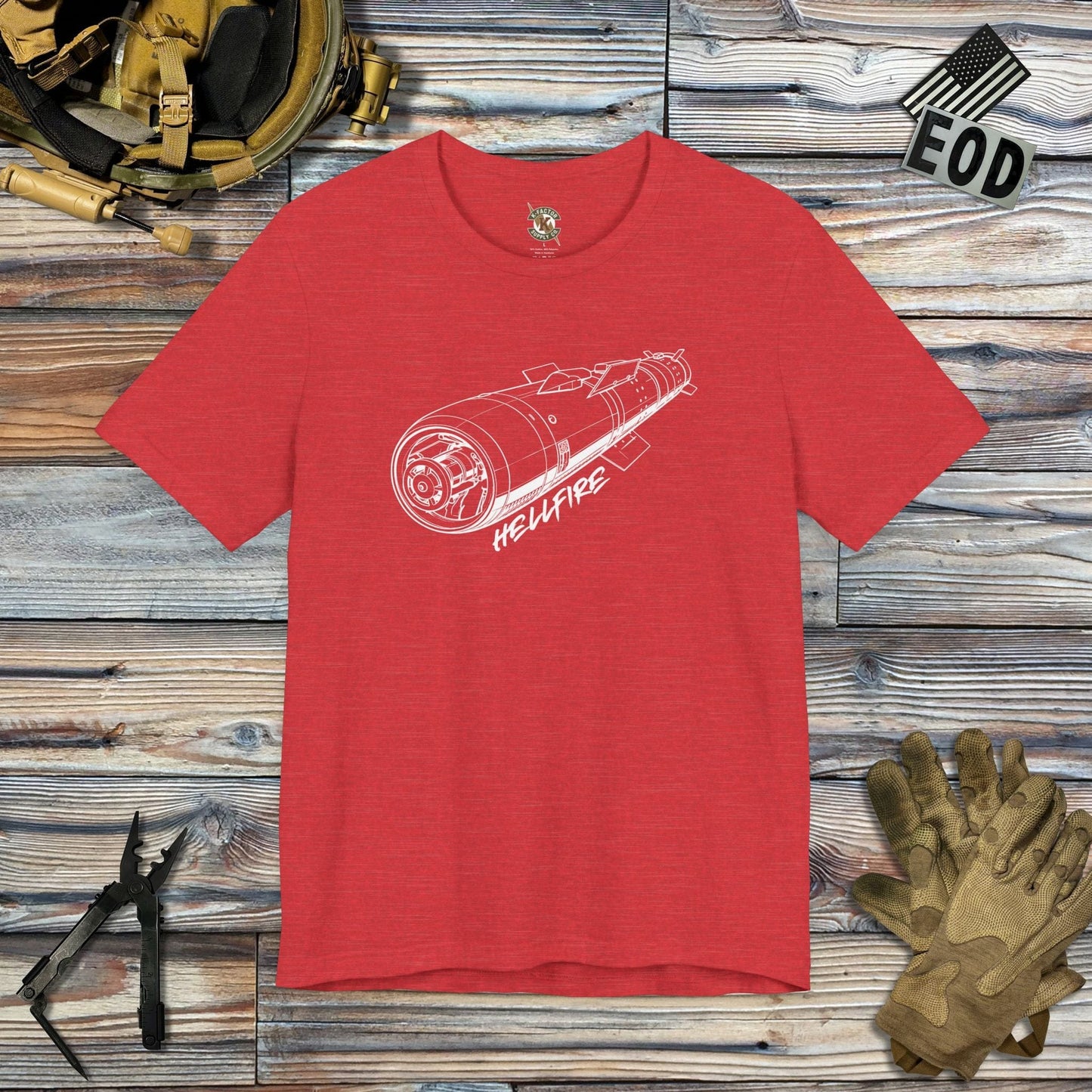 K-Factor Supply Co Hellfire T-Shirt Heather Red / S