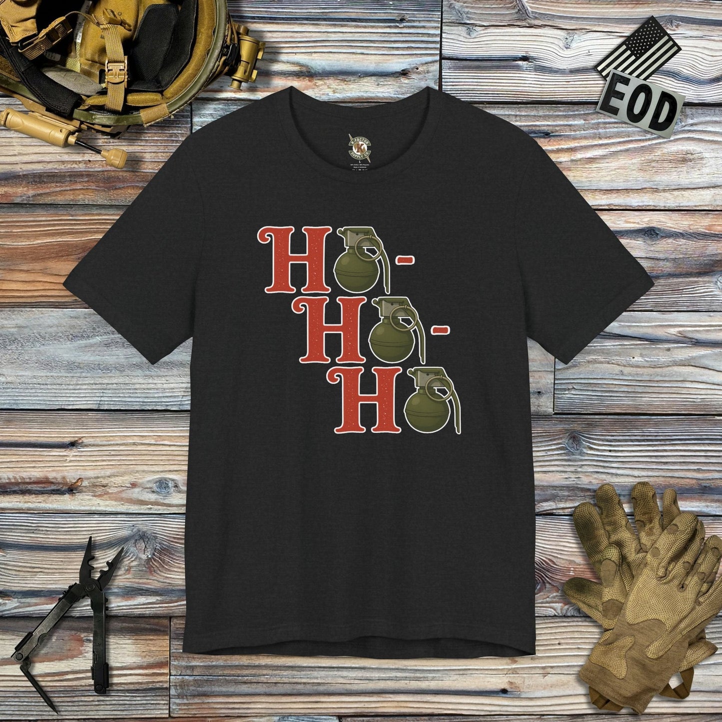 K-Factor Supply Co Ho-Ho-Ho T-Shirt Solid Black Blend / S