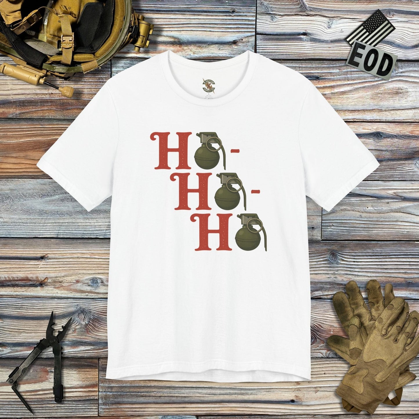 K-Factor Supply Co Ho-Ho-Ho T-Shirt White / S
