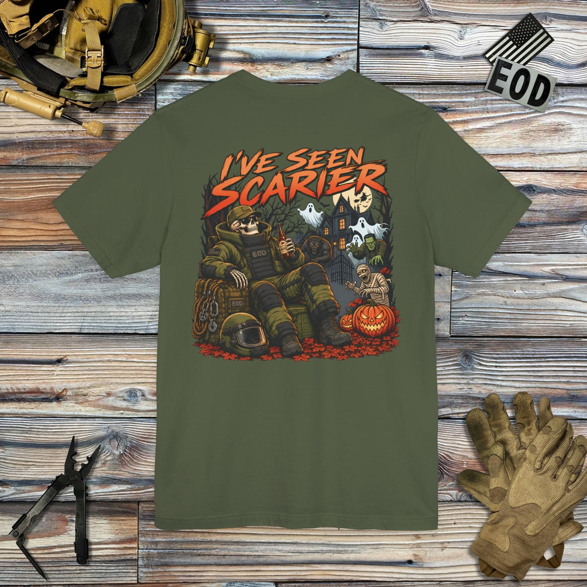 K-Factor Supply Co I've Seen Scarier - EOD (Back Print) T-Shirt