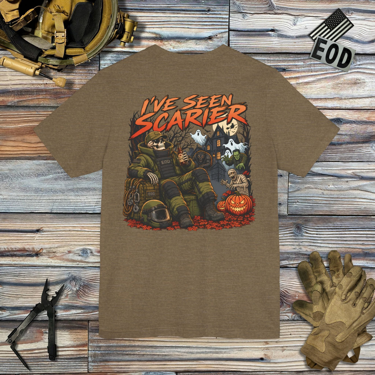 K-Factor Supply Co I've Seen Scarier - EOD (Back Print) T-Shirt