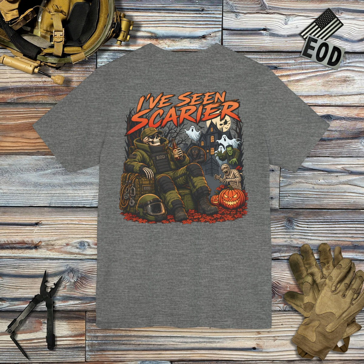 K-Factor Supply Co I've Seen Scarier - EOD (Back Print) T-Shirt