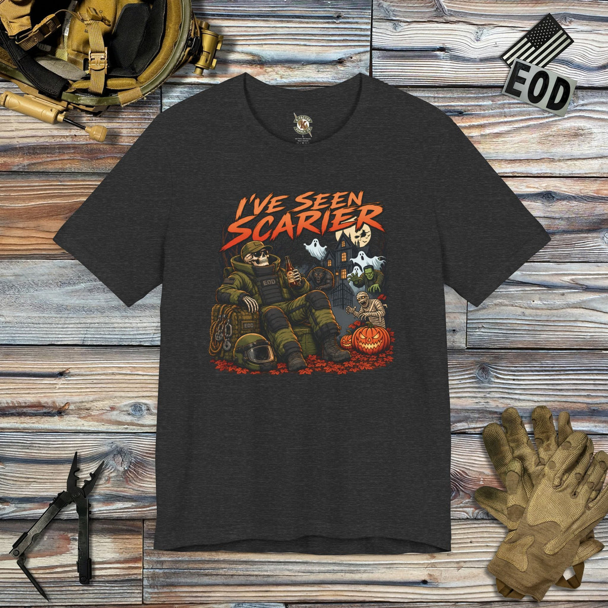 K-Factor Supply Co I've Seen Scarier (EOD) T-Shirt Dark Grey Heather / S