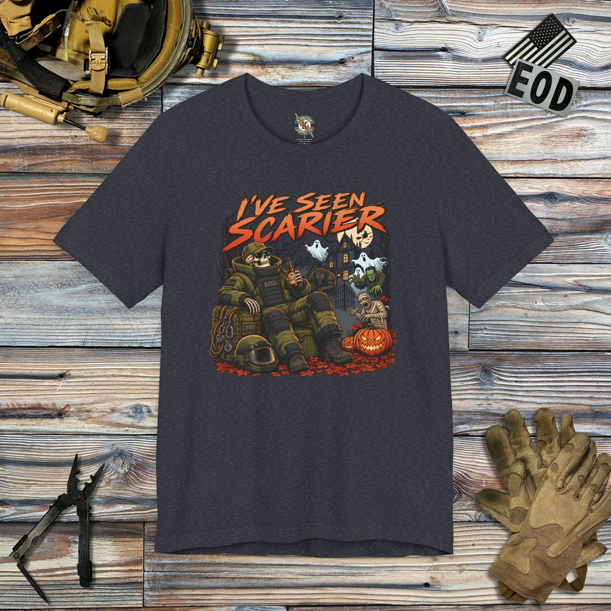 K-Factor Supply Co I've Seen Scarier (EOD) T-Shirt Heather Navy / S