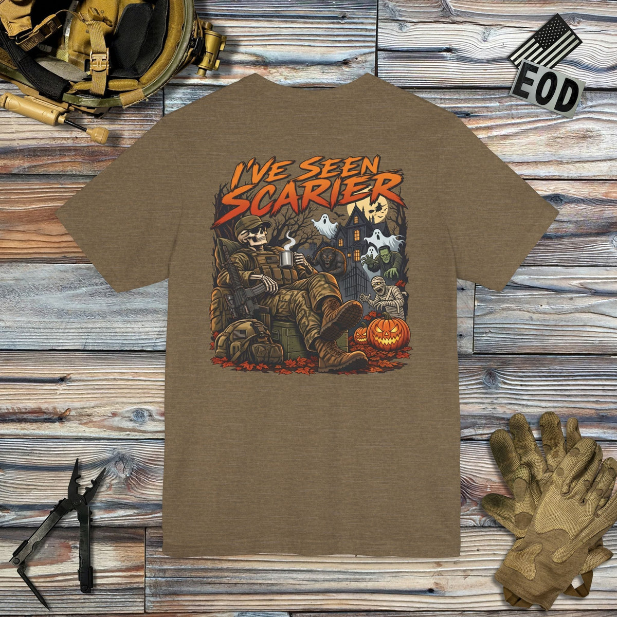 K-Factor Supply Co I've Seen Scarier - GWOT Alumni (Back Print) T-Shirt