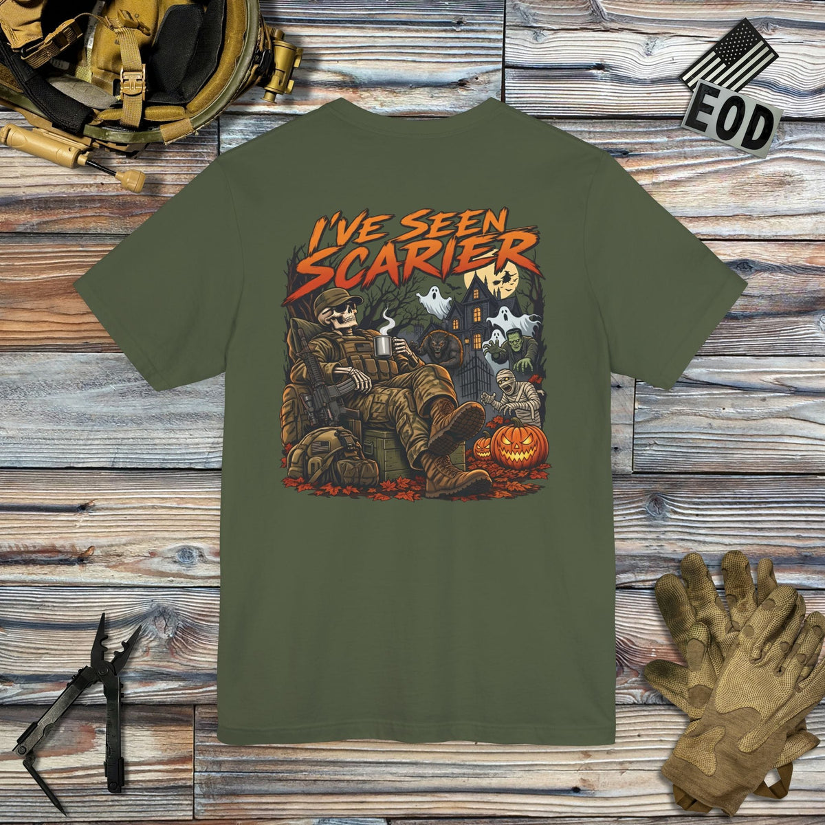 K-Factor Supply Co I've Seen Scarier - GWOT Alumni (Back Print) T-Shirt