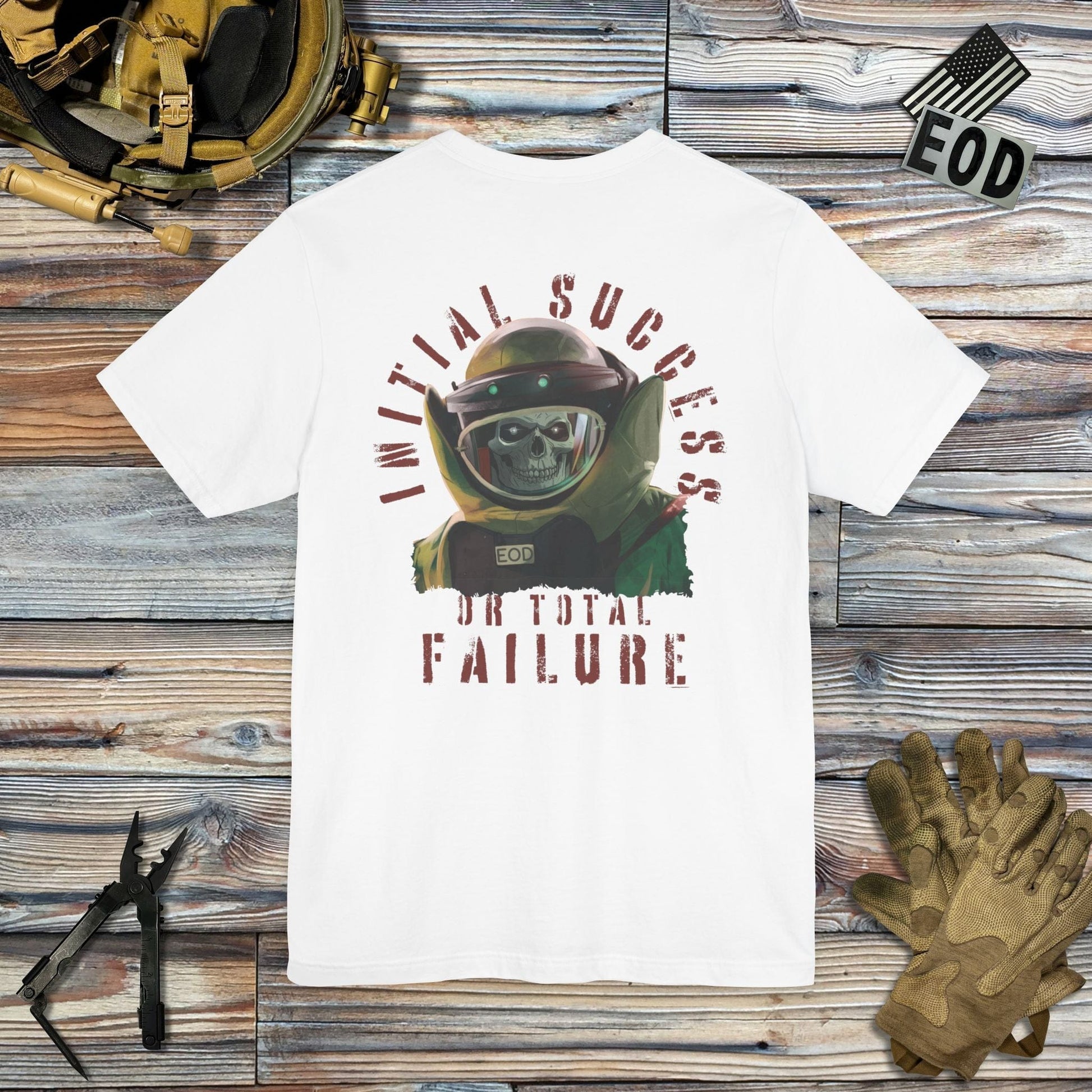 K-Factor Supply Co Initial Success Skull (Back Print) T-Shirt