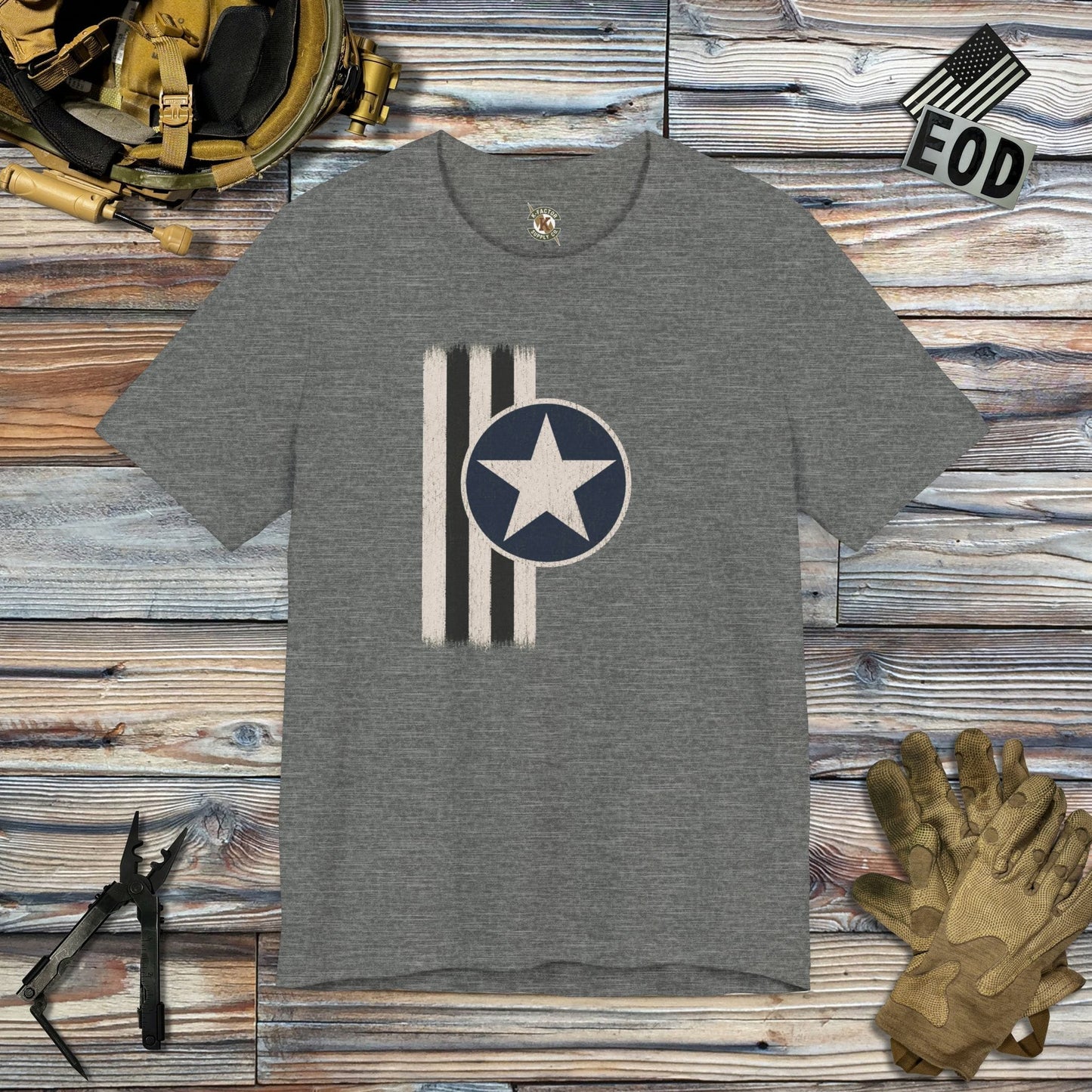 K-Factor Supply Co Invasion USA T-Shirt Deep Heather / M