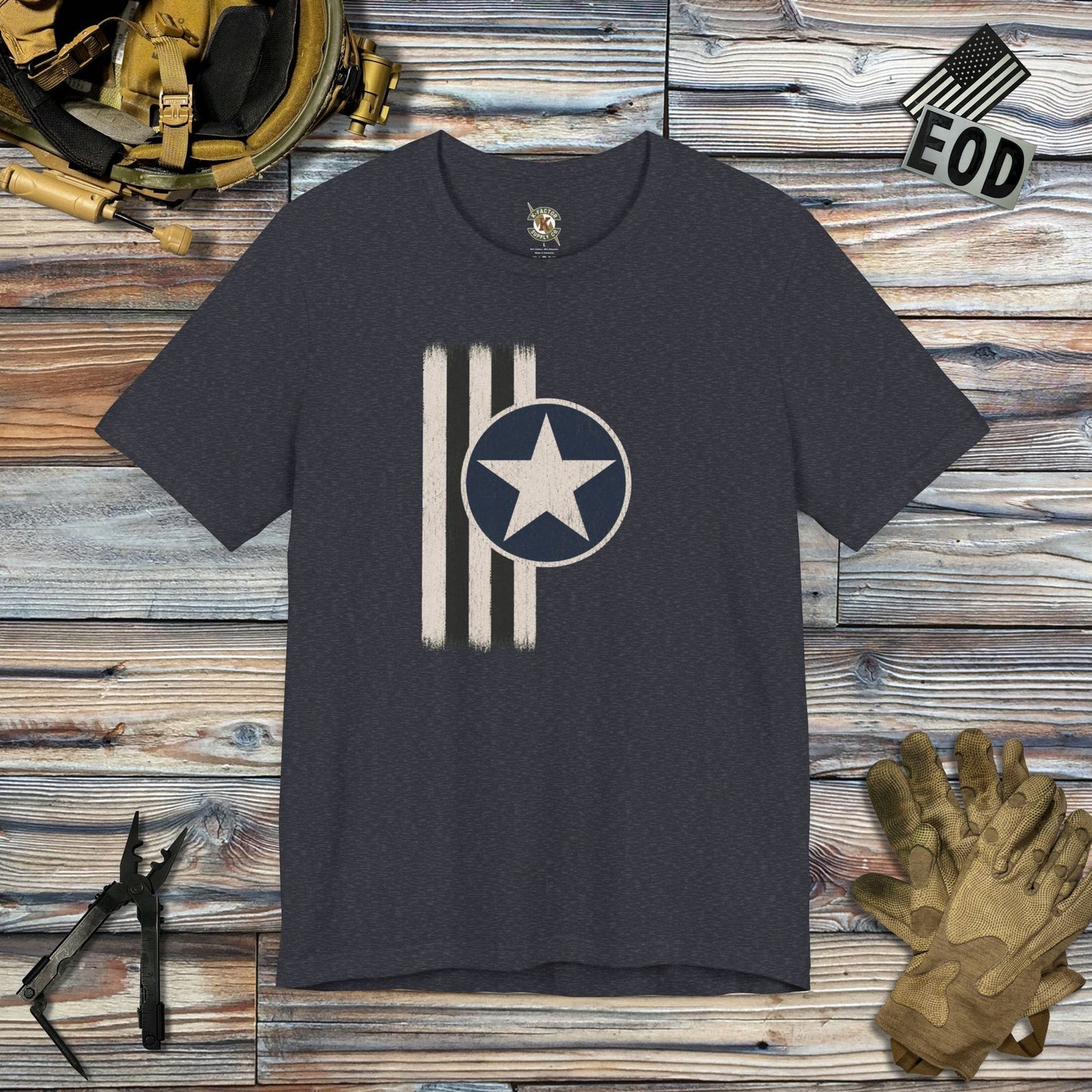 K-Factor Supply Co Invasion USA T-Shirt Heather Navy / S