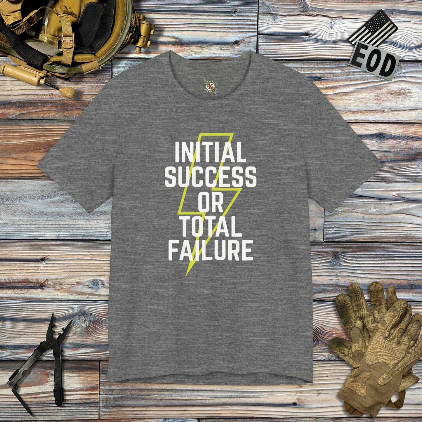 K-Factor Supply Co ISOTF Lightning Bolt T-Shirt Deep Heather / S