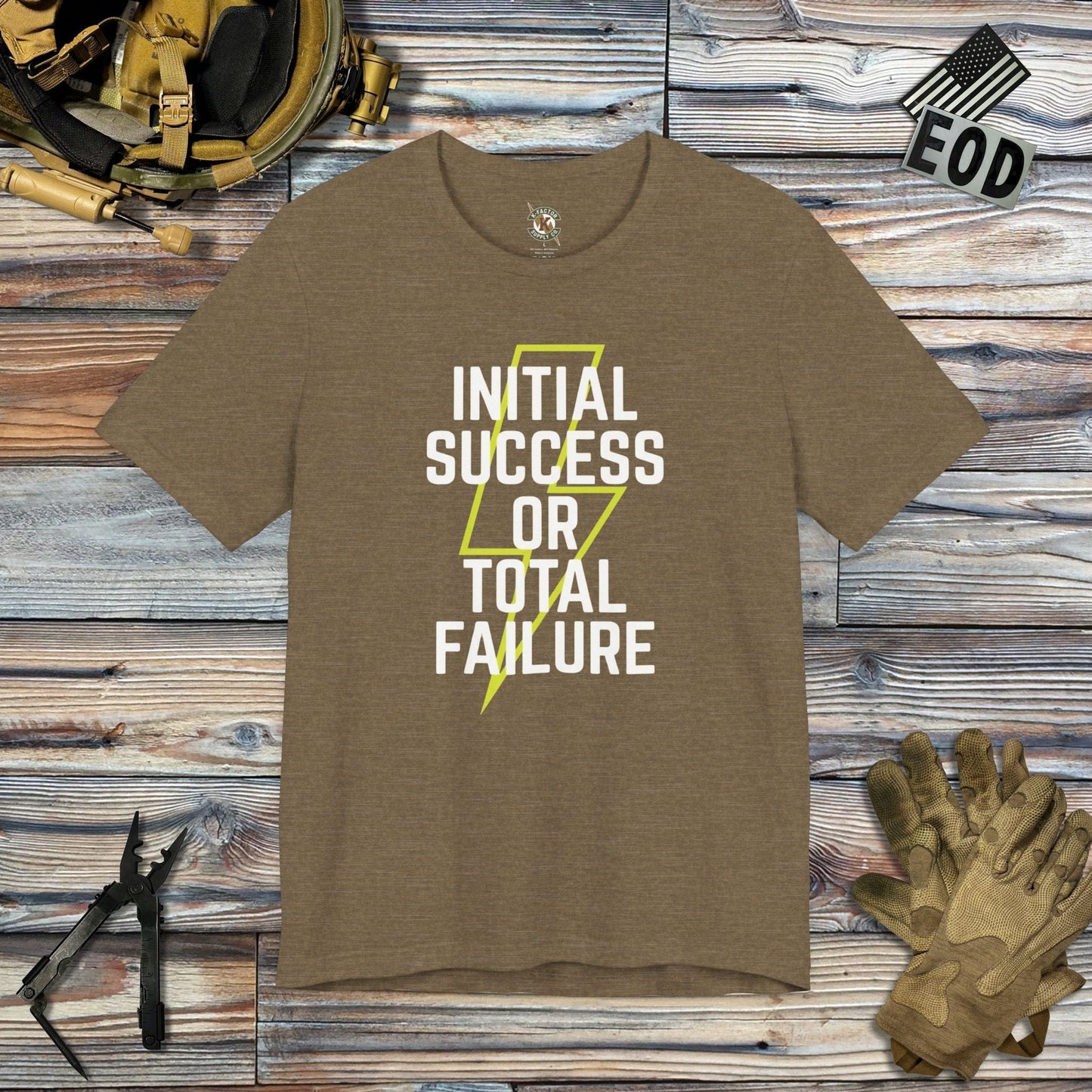 K-Factor Supply Co ISOTF Lightning Bolt T-Shirt Heather Olive / S