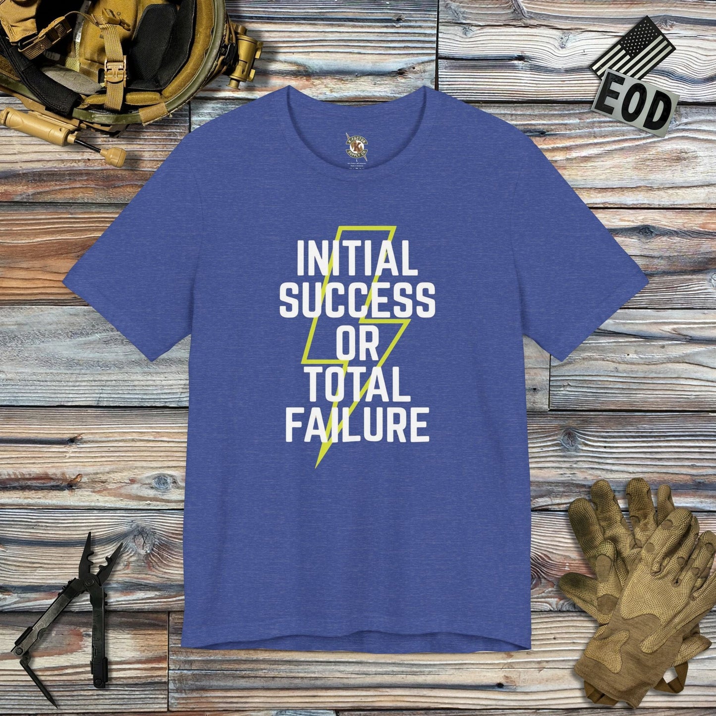 K-Factor Supply Co ISOTF Lightning Bolt T-Shirt Heather True Royal / S