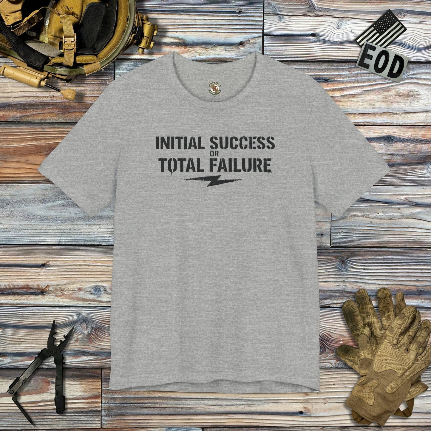 K-Factor Supply Co ISOTF Stencil T-Shirt Athletic Heather / S