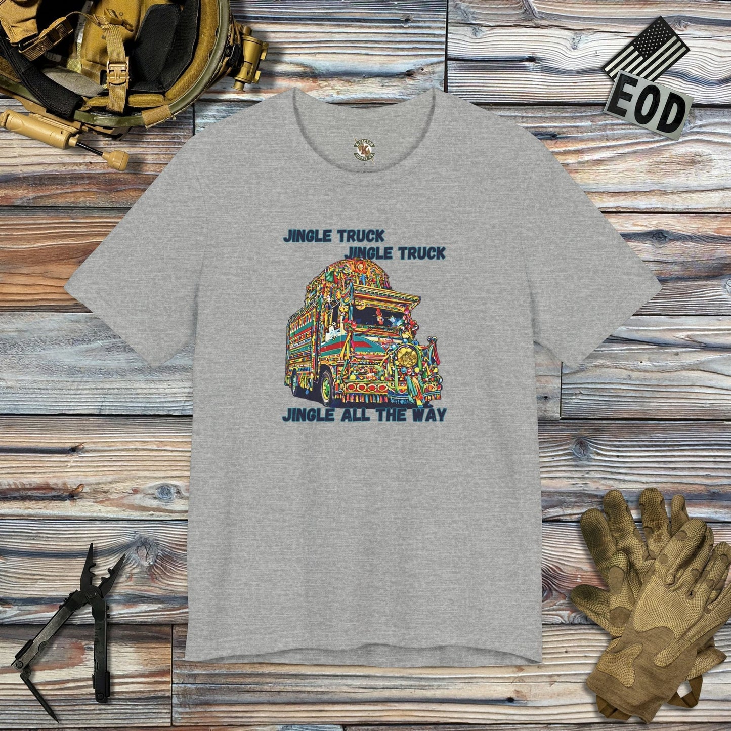 K-Factor Supply Co Jingle All The Way T-Shirt Athletic Heather / S