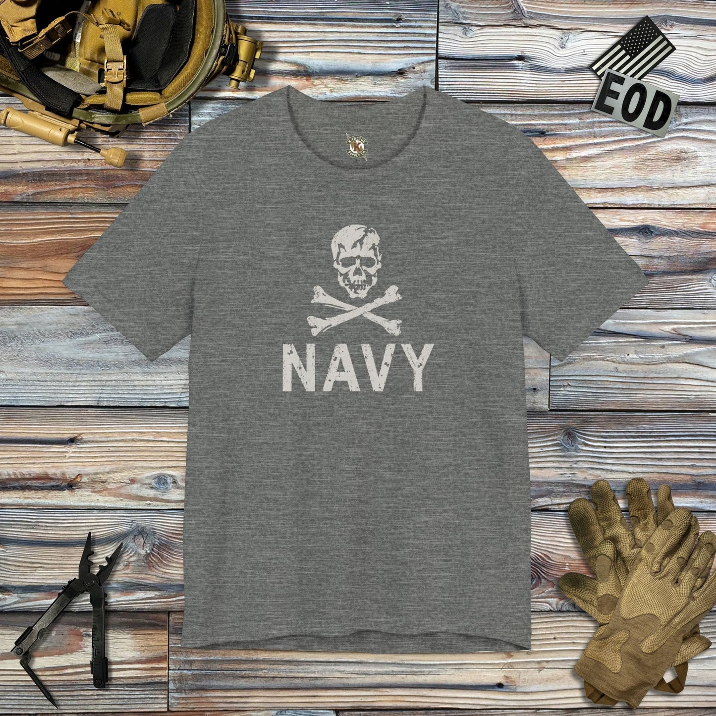 K-Factor Supply Co Jolly Rogers Mk 2 T-Shirt Deep Heather / M