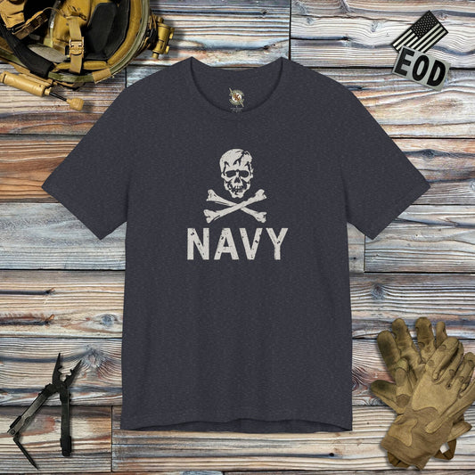 K-Factor Supply Co Jolly Rogers Mk 2 T-Shirt Heather Navy / S