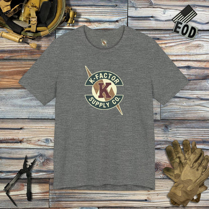 K-Factor Supply Co K-Factor Supply Flash Logo T-Shirt Deep Heather / S