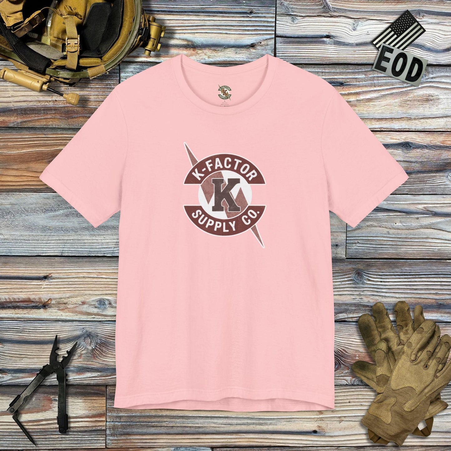 K-Factor Supply Co K-Factor Supply Flash Logo T-Shirt Pink / S