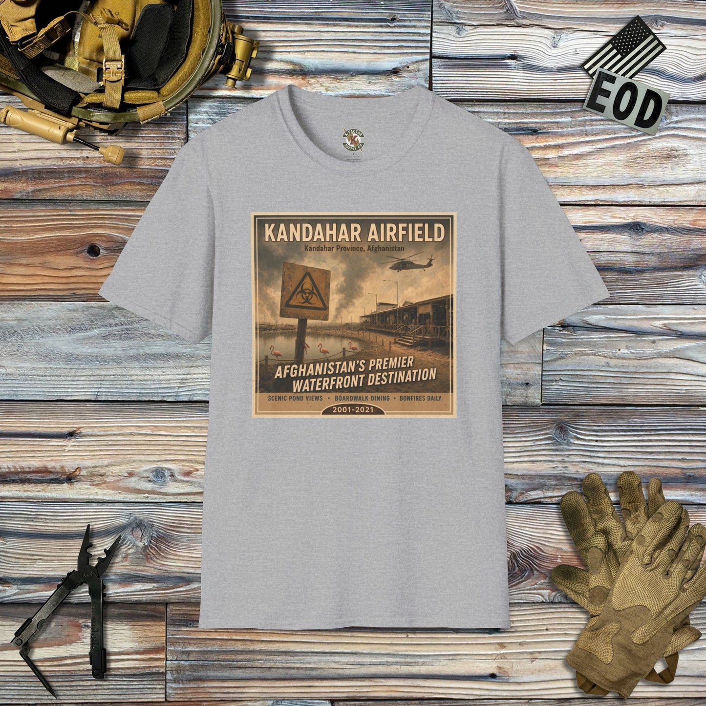 K-Factor Supply Co Kandahar Travel (B+T) T-Shirt Sport Grey / 2XL