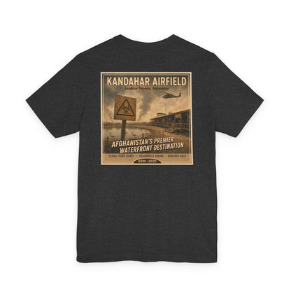 K-Factor Supply Co Kandahar Travel (Back Print) T-Shirt