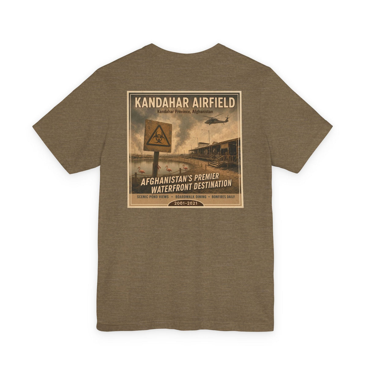 K-Factor Supply Co Kandahar Travel (Back Print) T-Shirt