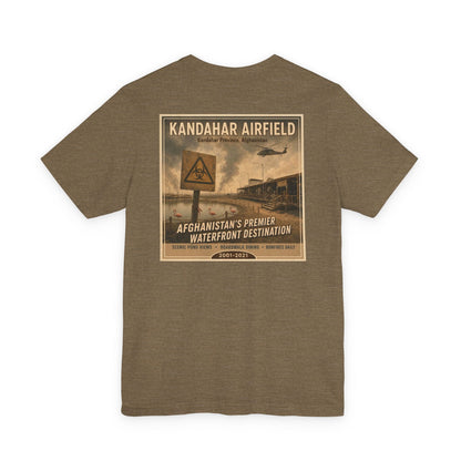 K-Factor Supply Co Kandahar Travel (Back Print) T-Shirt