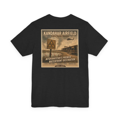 K-Factor Supply Co Kandahar Travel (Back Print) T-Shirt