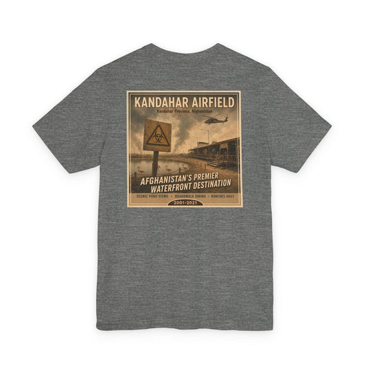 K-Factor Supply Co Kandahar Travel (Back Print) T-Shirt Deep Heather / S