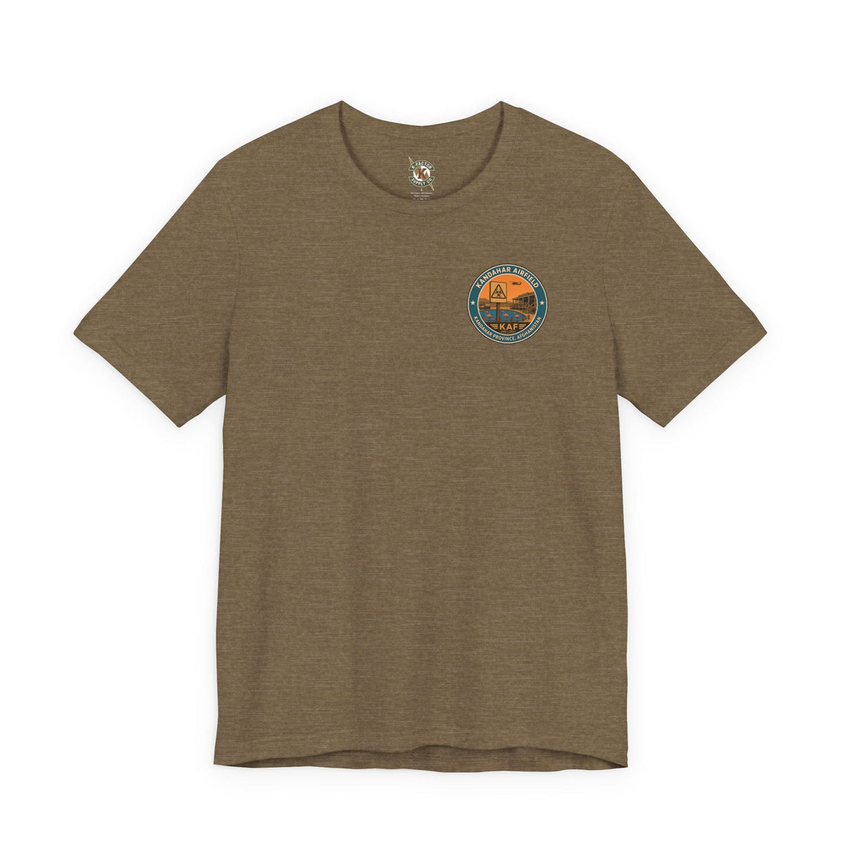 K-Factor Supply Co Kandahar Travel (Back Print) T-Shirt Heather Olive / S
