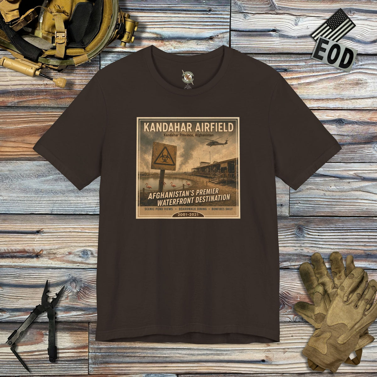 K-Factor Supply Co Kandahar Travel T-Shirt Brown / S