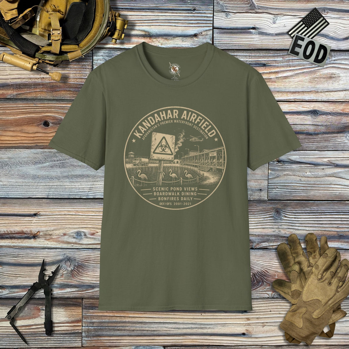 K-Factor Supply Co Kandahar Waterfront (B+T) T-Shirt Military Green / 2XL