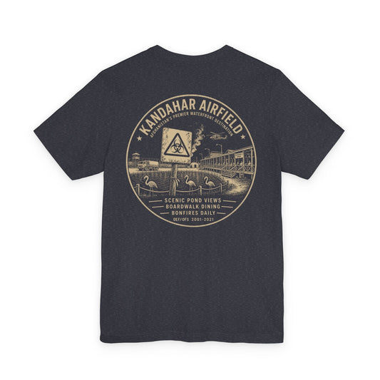 K-Factor Supply Co Kandahar Waterfront (Back Print) T-Shirt Heather Navy / S